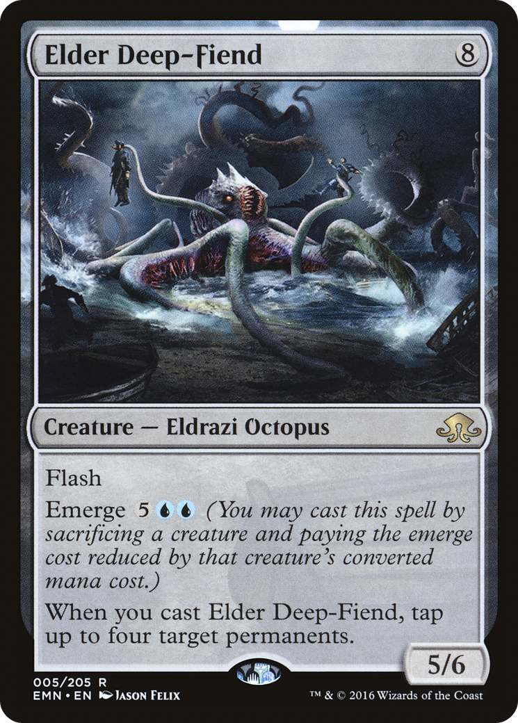 Elder Deep-Fiend (EMN-005) - Eldritch Moon Foil - Premium MTG Single from Wizards of the Coast - Just $0.32! Shop now at Game Crave Tournament Store
