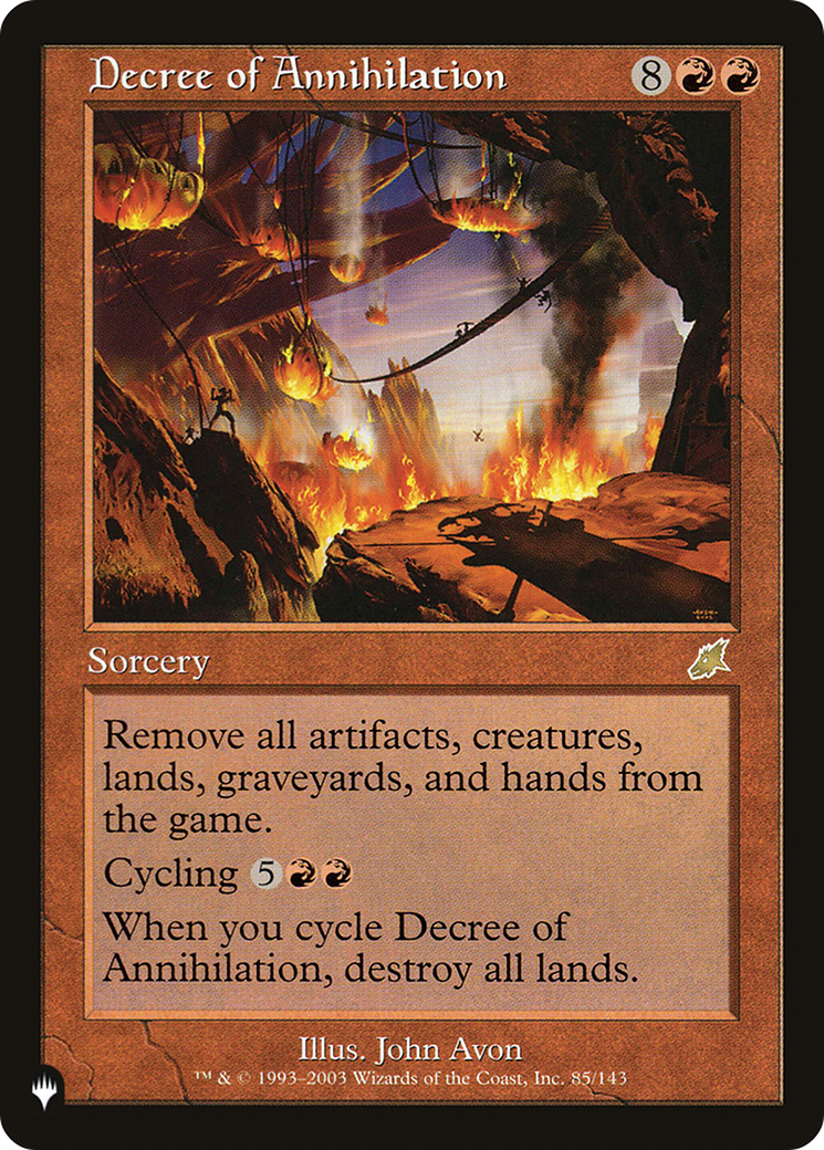 Decree of Annihilation (PLIST-127) - The List - Premium MTG Single from Wizards of the Coast - Just $1.74! Shop now at Game Crave Tournament Store