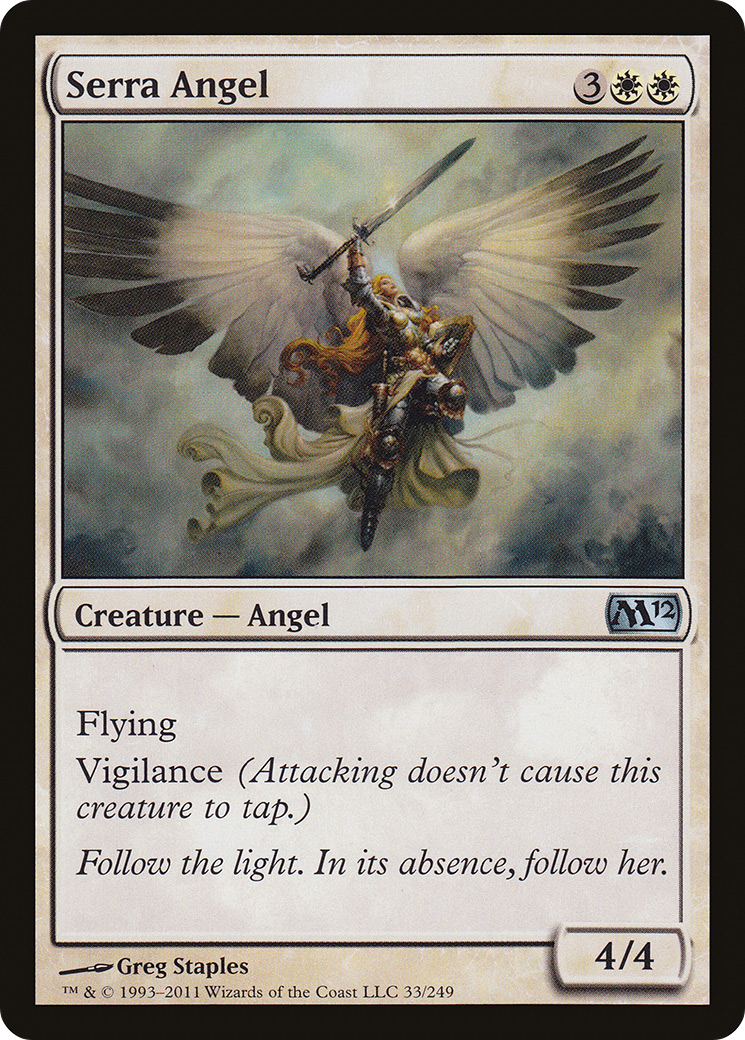 Serra Angel (M12-033) - Magic 2012 - Premium MTG Single from Wizards of the Coast - Just $0.08! Shop now at Game Crave Tournament Store
