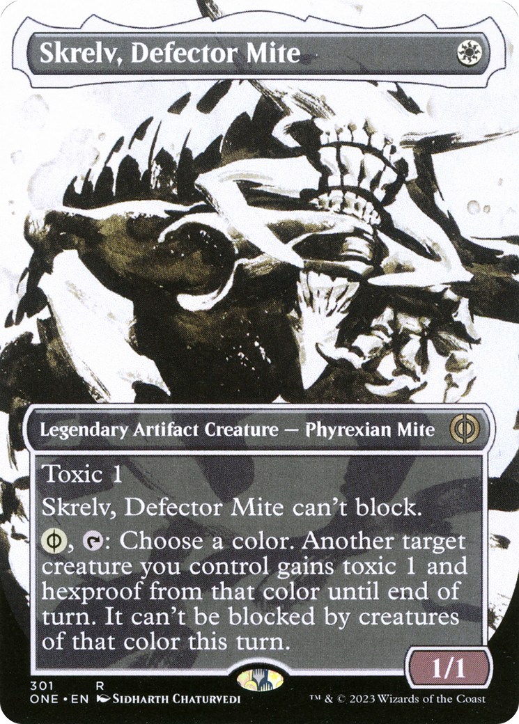 Skrelv, Defector Mite (ONE-301) - Phyrexia: All Will Be One: (Showcase) (Borderless) - Premium MTG Single from Wizards of the Coast - Just $0.41! Shop now at Game Crave Tournament Store