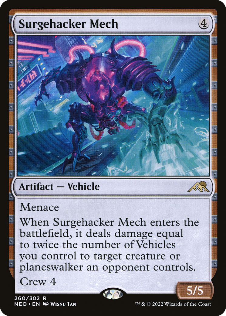 Surgehacker Mech (NEO-260) - Kamigawa: Neon Dynasty - Premium MTG Single from Wizards of the Coast - Just $0.08! Shop now at Game Crave Tournament Store