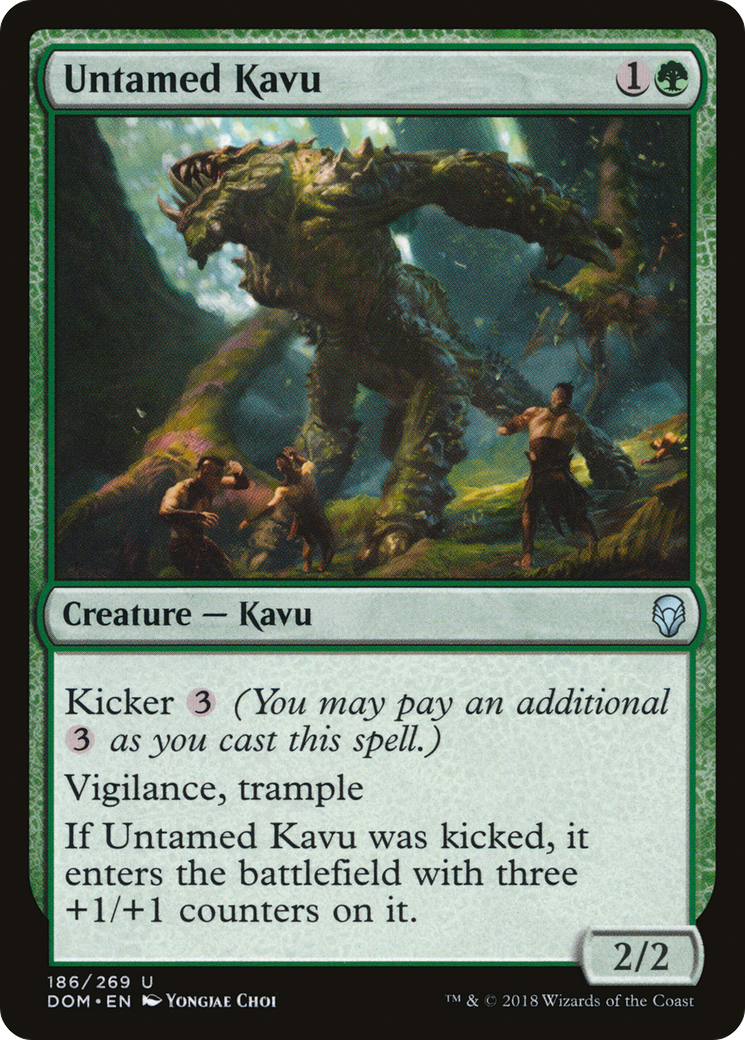 Untamed Kavu (DOM-186) - Dominaria Foil - Premium MTG Single from Wizards of the Coast - Just $0.16! Shop now at Game Crave Tournament Store
