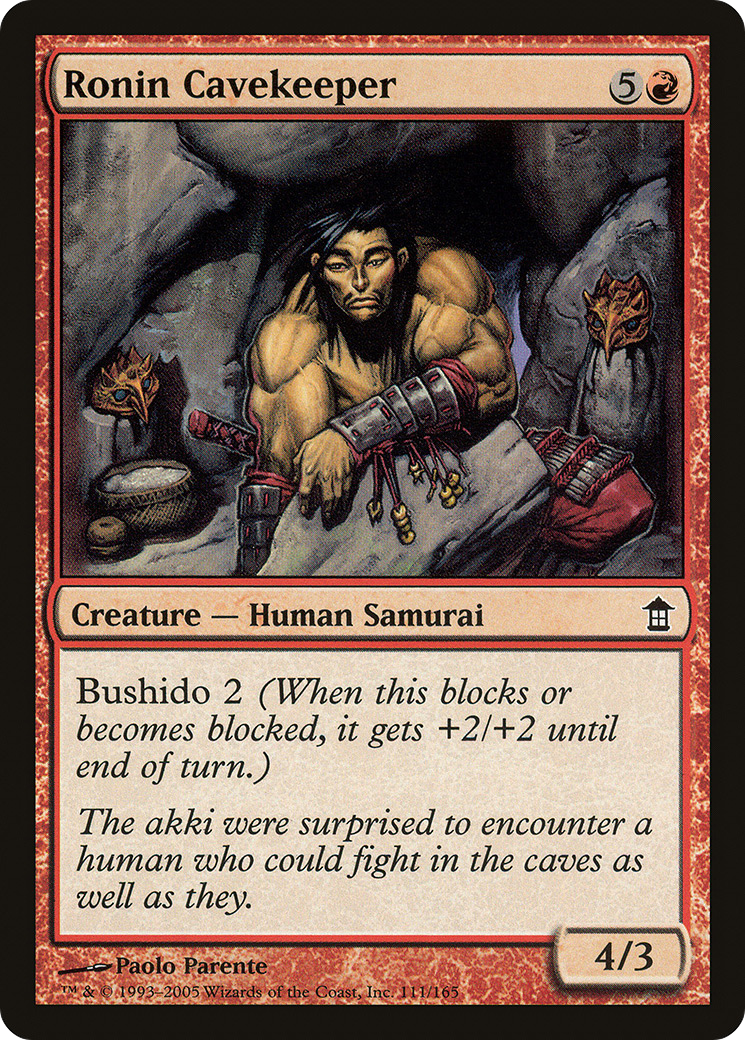 Ronin Cavekeeper (SOK-111) - Saviors of Kamigawa - Premium MTG Single from Wizards of the Coast - Just $0.08! Shop now at Game Crave Tournament Store