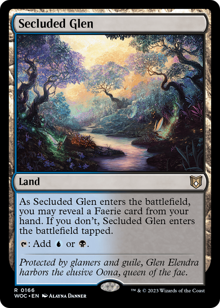 Secluded Glen (WOC-166) - Wilds of Eldraine Commander - Premium MTG Single from Wizards of the Coast - Just $0.20! Shop now at Game Crave Tournament Store