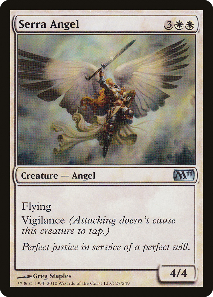 Serra Angel (M11-027) - Magic 2011 Foil - Premium MTG Single from Wizards of the Coast - Just $0.15! Shop now at Game Crave Tournament Store