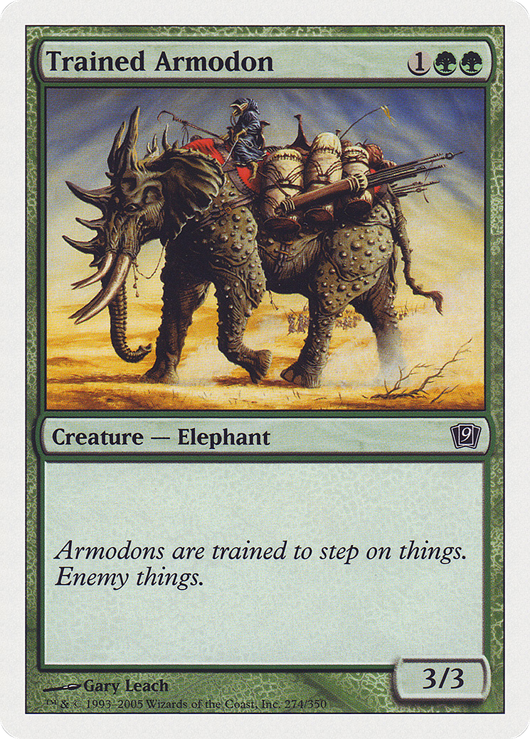 Trained Armodon (9ED-274) - Ninth Edition - Premium MTG Single from Wizards of the Coast - Just $0.08! Shop now at Game Crave Tournament Store