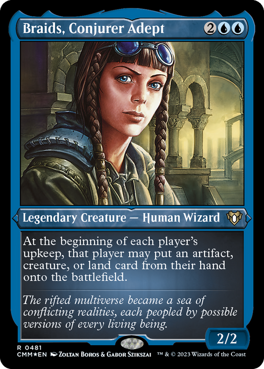 Braids, Conjurer Adept (CMM-481) - Commander Masters Etched Foil - Premium MTG Single from Wizards of the Coast - Just $1.34! Shop now at Game Crave Tournament Store