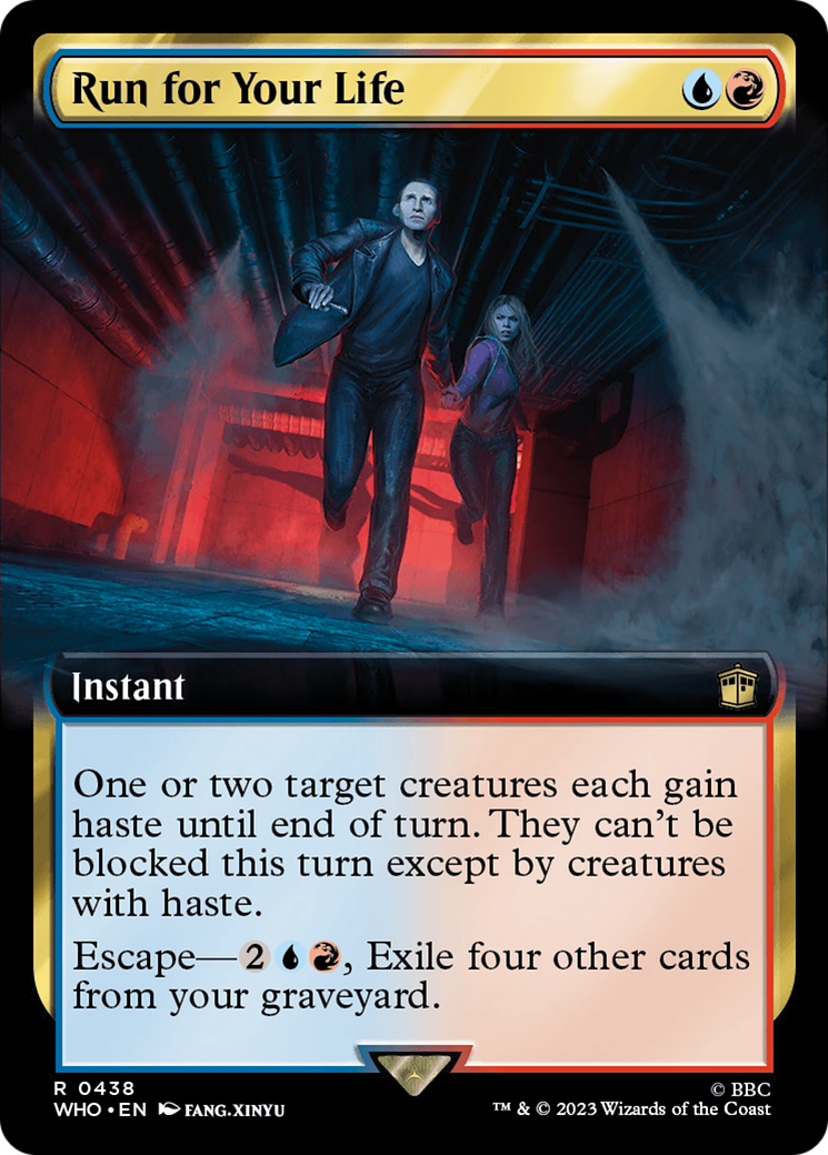 Run for Your Life (WHO-438) - Doctor Who: (Extended Art) Foil - Premium MTG Single from Wizards of the Coast - Just $0.09! Shop now at Game Crave Tournament Store