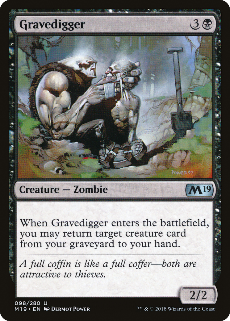 Gravedigger (M19-098) - Core Set 2019 - Premium MTG Single from Wizards of the Coast - Just $0.25! Shop now at Game Crave Tournament Store
