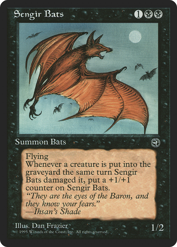 Sengir Bats (HML-57A) - Homelands - Premium MTG Single from Wizards of the Coast - Just $0.25! Shop now at Game Crave Tournament Store