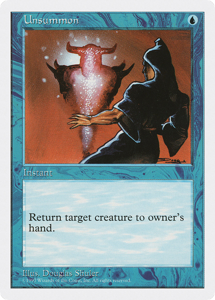 Unsummon (5ED-132) - Fifth Edition - Premium MTG Single from Wizards of the Coast - Just $0.25! Shop now at Game Crave Tournament Store