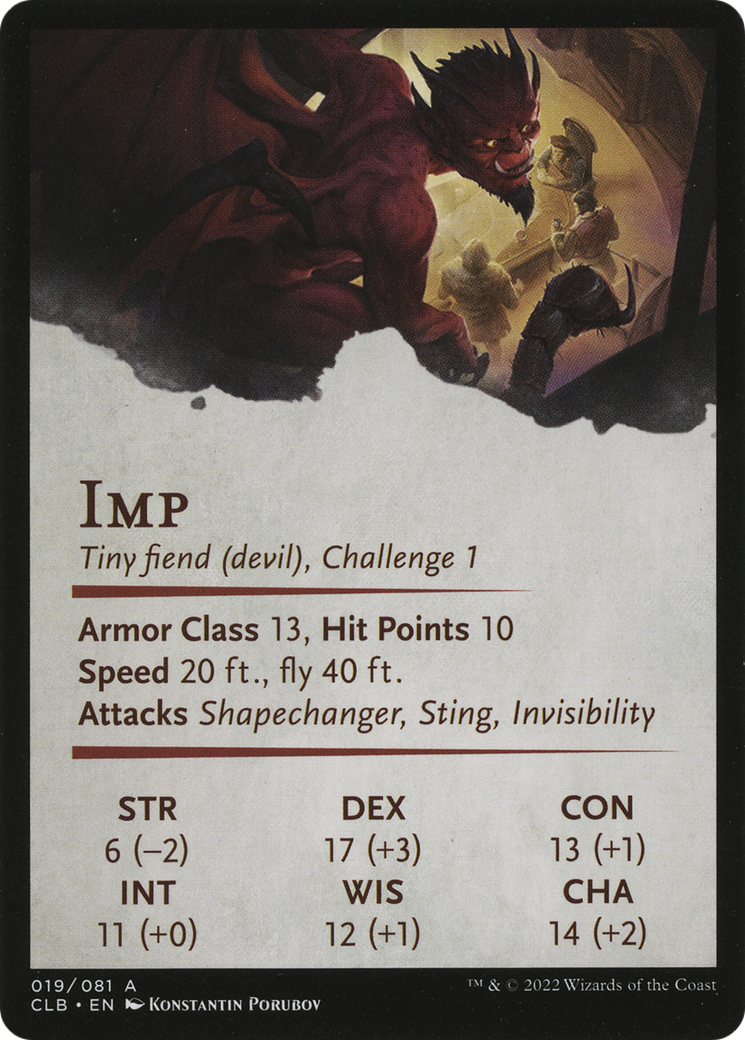 Nefarious Imp // Nefarious Imp (ACLB-019) - Battle for Baldur's Gate Art Series (Borderless) Foil - Premium MTG Single from Wizards of the Coast - Just $0! Shop now at Game Crave Tournament Store