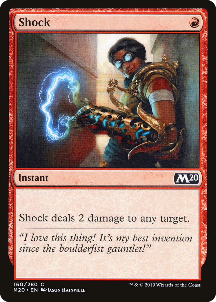 Shock (M20-160) - Core Set 2020 - Premium MTG Single from Wizards of the Coast - Just $0.25! Shop now at Game Crave Tournament Store