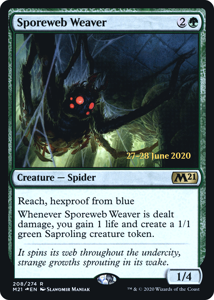 Sporeweb Weaver (PM21-208S) - Core Set 2021 Promos Foil - Premium MTG Single from Wizards of the Coast - Just $0.24! Shop now at Game Crave Tournament Store