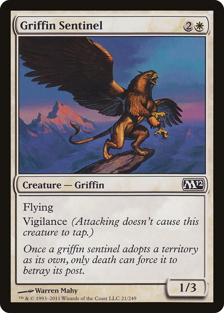 Griffin Sentinel (M12-021) - Magic 2012 Foil - Premium MTG Single from Wizards of the Coast - Just $0.08! Shop now at Game Crave Tournament Store