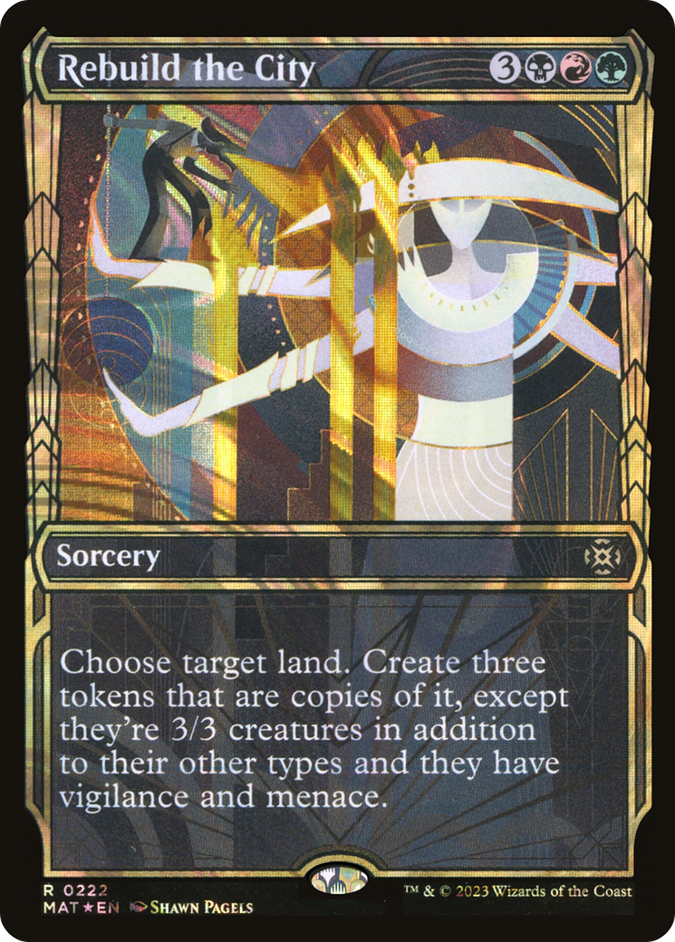 Rebuild the City (MAT-222) - March of the Machine: The Aftermath: (Showcase) Foil - Premium MTG Single from Wizards of the Coast - Just $0.42! Shop now at Game Crave Tournament Store