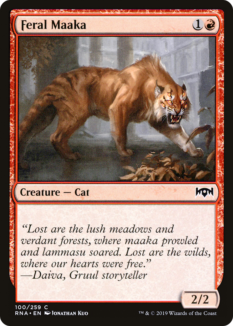 Feral Maaka (RNA-100) - Ravnica Allegiance Foil - Premium MTG Single from Wizards of the Coast - Just $0.08! Shop now at Game Crave Tournament Store