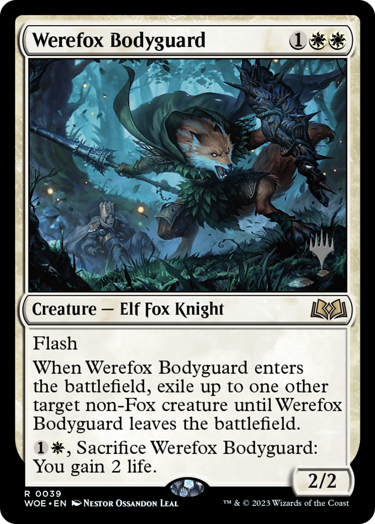 Werefox Bodyguard (PWOE-39P) - Wilds of Eldraine Promos Foil - Premium MTG Single from Wizards of the Coast - Just $1! Shop now at Game Crave Tournament Store