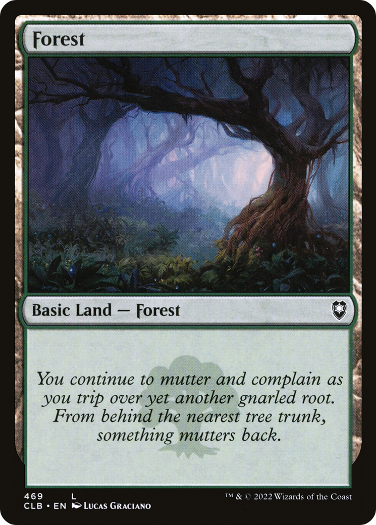 Forest (CLB-469) - Commander Legends: Battle for Baldur's Gate - Premium MTG Single from Wizards of the Coast - Just $0.08! Shop now at Game Crave Tournament Store