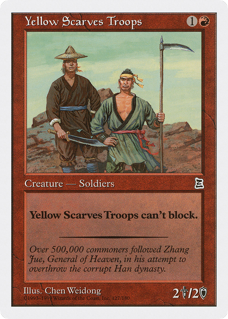 Yellow Scarves Troops (PTK-127) - Portal Three Kingdoms - Premium MTG Single from Wizards of the Coast - Just $0.27! Shop now at Game Crave Tournament Store