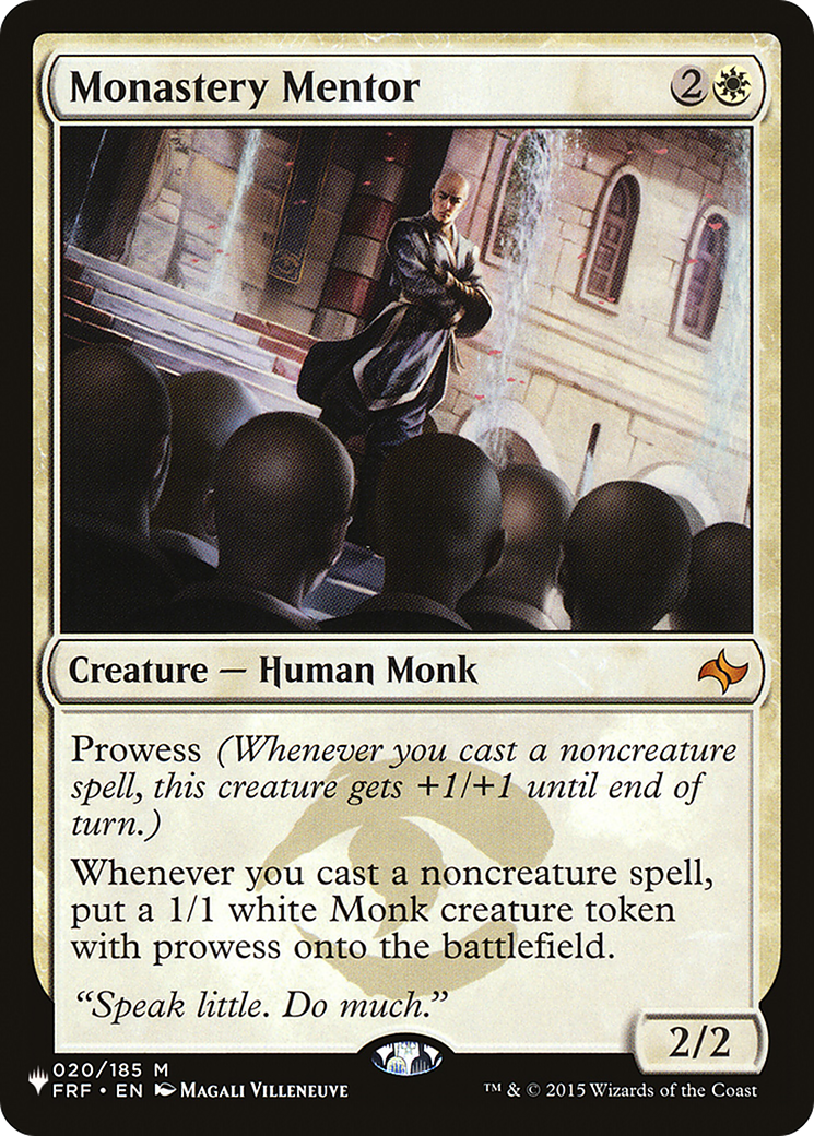 Monastery Mentor (PLIST-025) - The List - Premium MTG Single from Wizards of the Coast - Just $1.07! Shop now at Game Crave Tournament Store