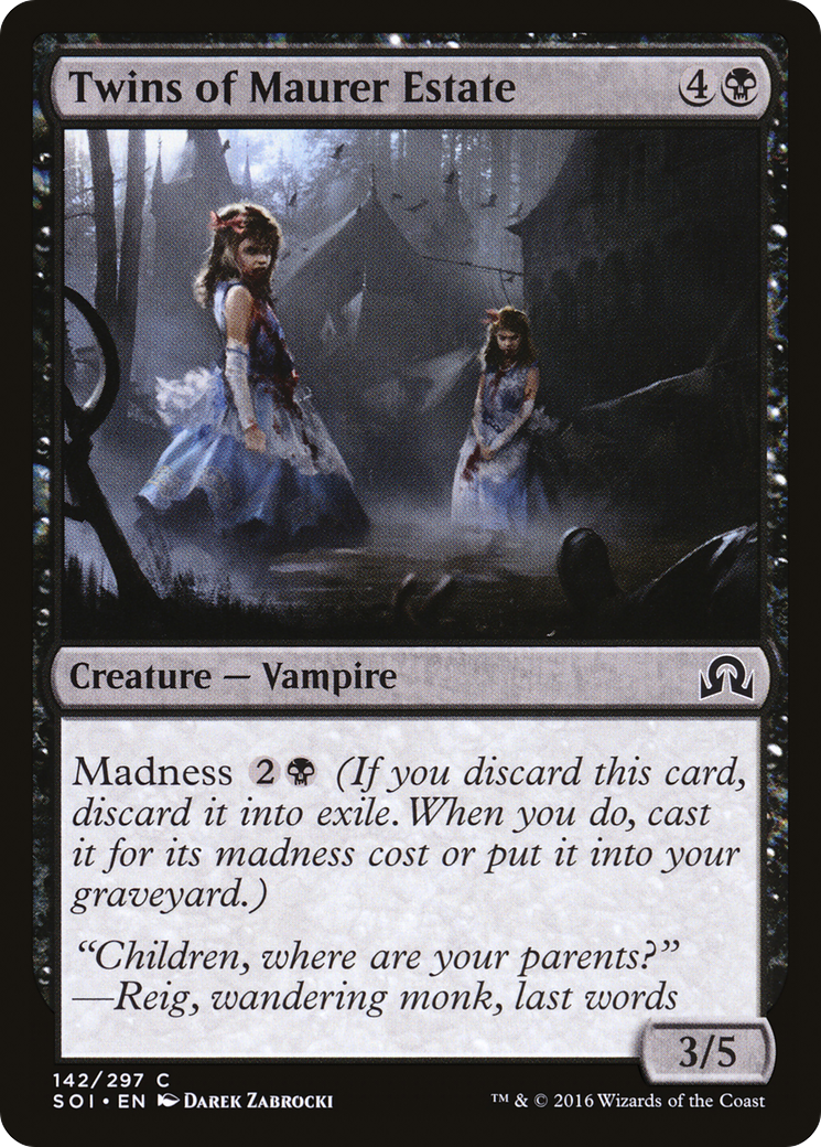 Twins of Maurer Estate (SOI-142) - Shadows over Innistrad - Premium MTG Single from Wizards of the Coast - Just $0.25! Shop now at Game Crave Tournament Store