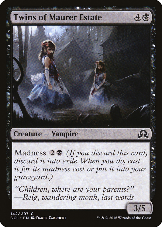 Twins of Maurer Estate (SOI-142) - Shadows over Innistrad - Premium MTG Single from Wizards of the Coast - Just $0.25! Shop now at Game Crave Tournament Store