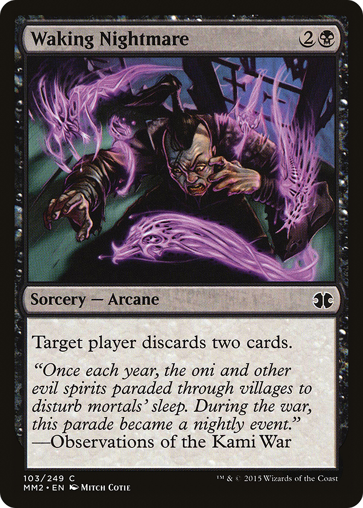 Waking Nightmare (MM2-103) - Modern Masters 2015 Foil - Premium MTG Single from Wizards of the Coast - Just $0.08! Shop now at Game Crave Tournament Store