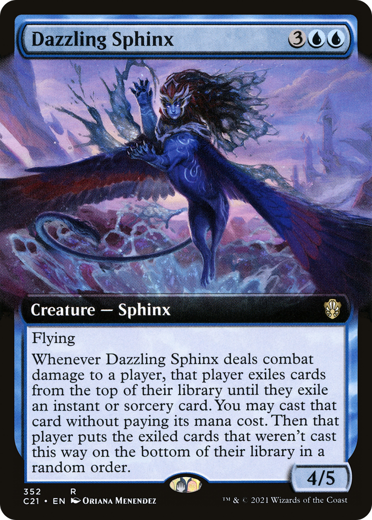 Dazzling Sphinx (C21-352) - Commander 2021: (Extended Art) - Premium MTG Single from Wizards of the Coast - Just $0.23! Shop now at Game Crave Tournament Store
