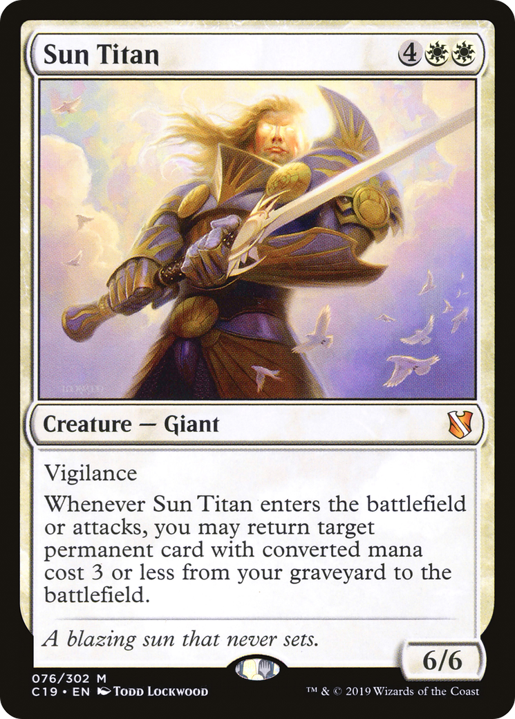 Sun Titan (C19-076) - Commander 2019 - Premium MTG Single from Wizards of the Coast - Just $0.08! Shop now at Game Crave Tournament Store