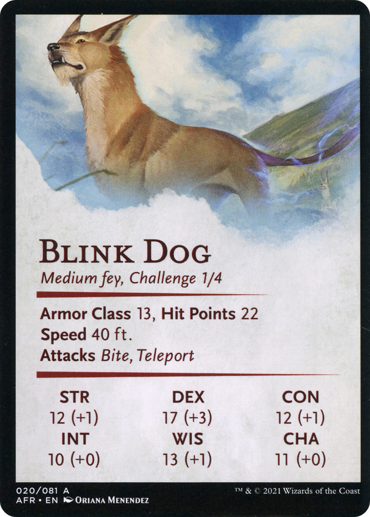 Blink Dog // Blink Dog (AAFR-020) - Adventures in the Forgotten Realms Art Series (Borderless) Foil - Premium MTG Single from Wizards of the Coast - Just $0! Shop now at Game Crave Tournament Store