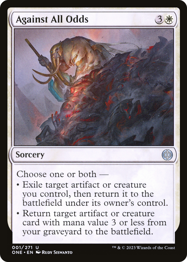 Against All Odds (ONE-001) - Phyrexia: All Will Be One - Premium MTG Single from Wizards of the Coast - Just $0.25! Shop now at Game Crave Tournament Store
