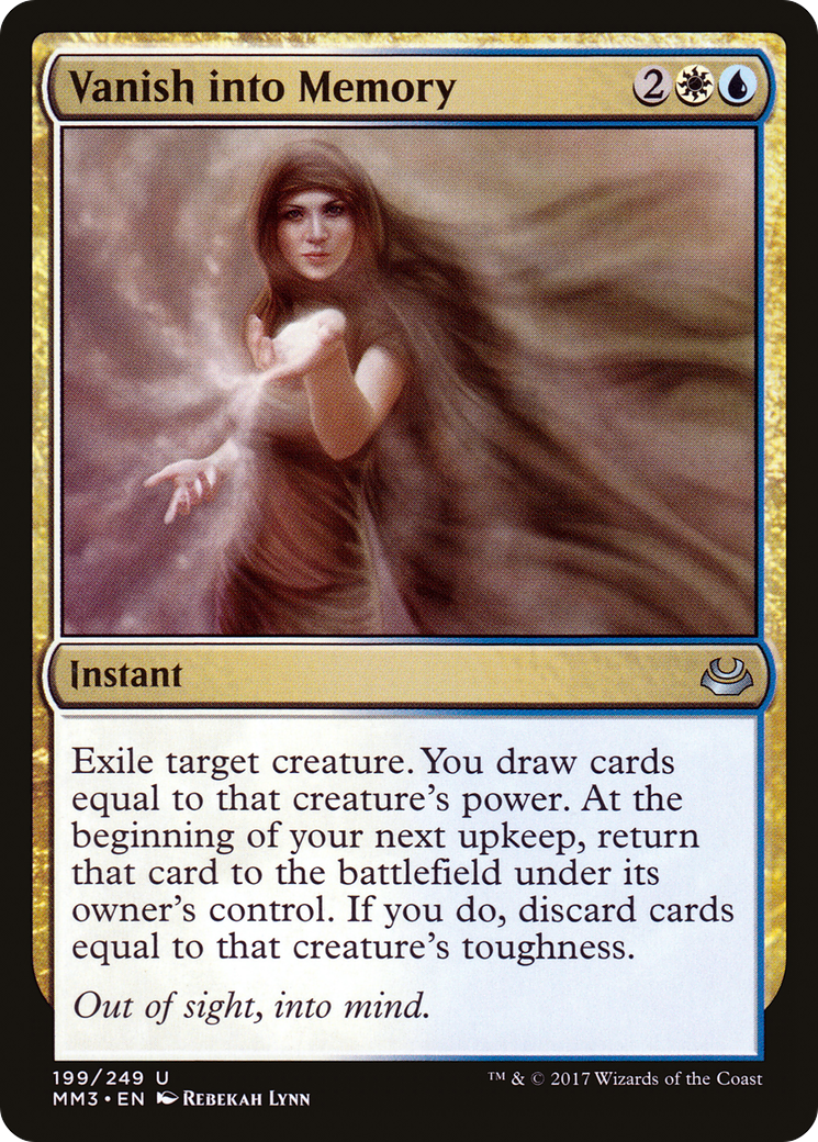 Vanish into Memory (MM3-199) - Modern Masters 2017 Foil - Premium MTG Single from Wizards of the Coast - Just $0.14! Shop now at Game Crave Tournament Store