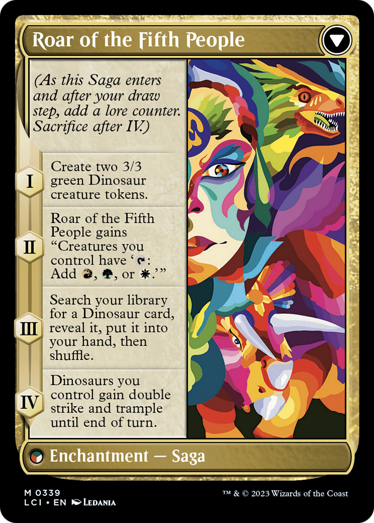 Huatli, Poet of Unity // Roar of the Fifth People (LCI-339) - The Lost Caverns of Ixalan (Borderless) - Premium MTG Single from Wizards of the Coast - Just $0.20! Shop now at Game Crave Tournament Store