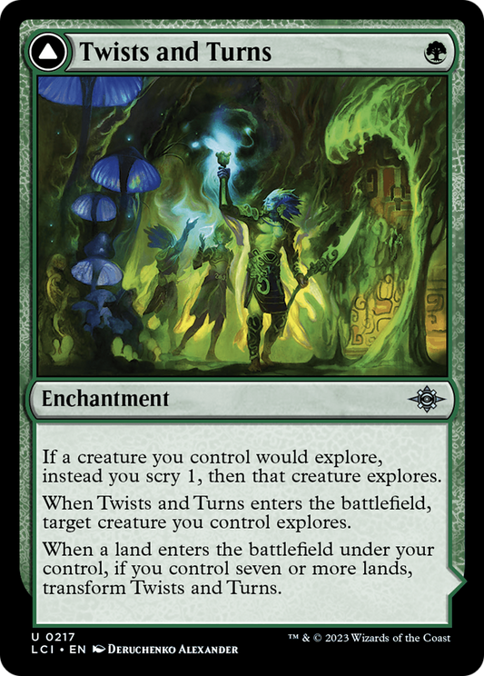 Twists and Turns // Mycoid Maze (LCI-217) - The Lost Caverns of Ixalan - Premium MTG Single from Wizards of the Coast - Just $0.08! Shop now at Game Crave Tournament Store
