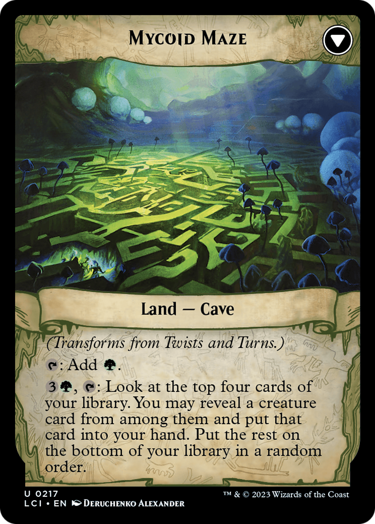 Twists and Turns // Mycoid Maze (LCI-217) - The Lost Caverns of Ixalan - Premium MTG Single from Wizards of the Coast - Just $0.08! Shop now at Game Crave Tournament Store
