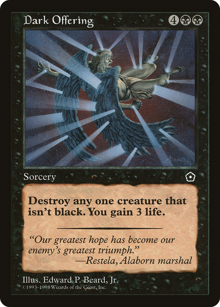 Dark Offering (P02-072) - Portal Second Age - Premium MTG Single from Wizards of the Coast - Just $0.08! Shop now at Game Crave Tournament Store