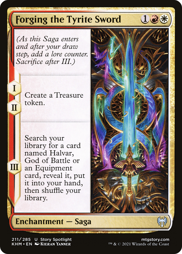 Forging the Tyrite Sword (KHM-211) - Kaldheim Foil - Premium MTG Single from Wizards of the Coast - Just $0.08! Shop now at Game Crave Tournament Store