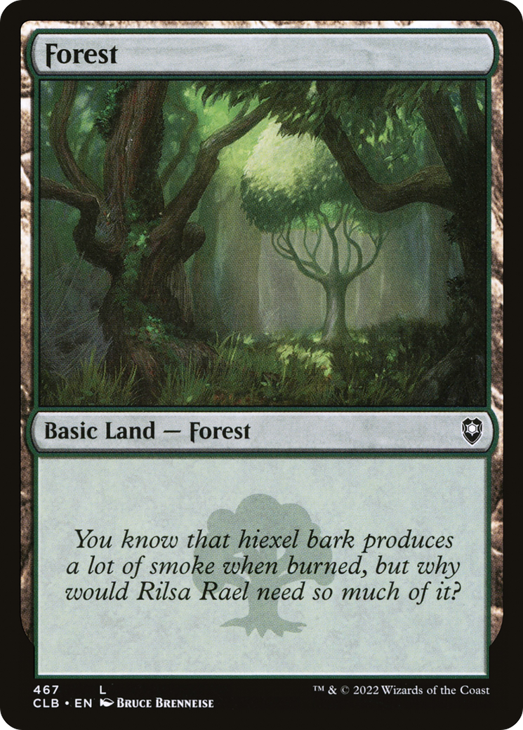 Forest (CLB-467) - Commander Legends: Battle for Baldur's Gate Foil - Premium MTG Single from Wizards of the Coast - Just $0.08! Shop now at Game Crave Tournament Store