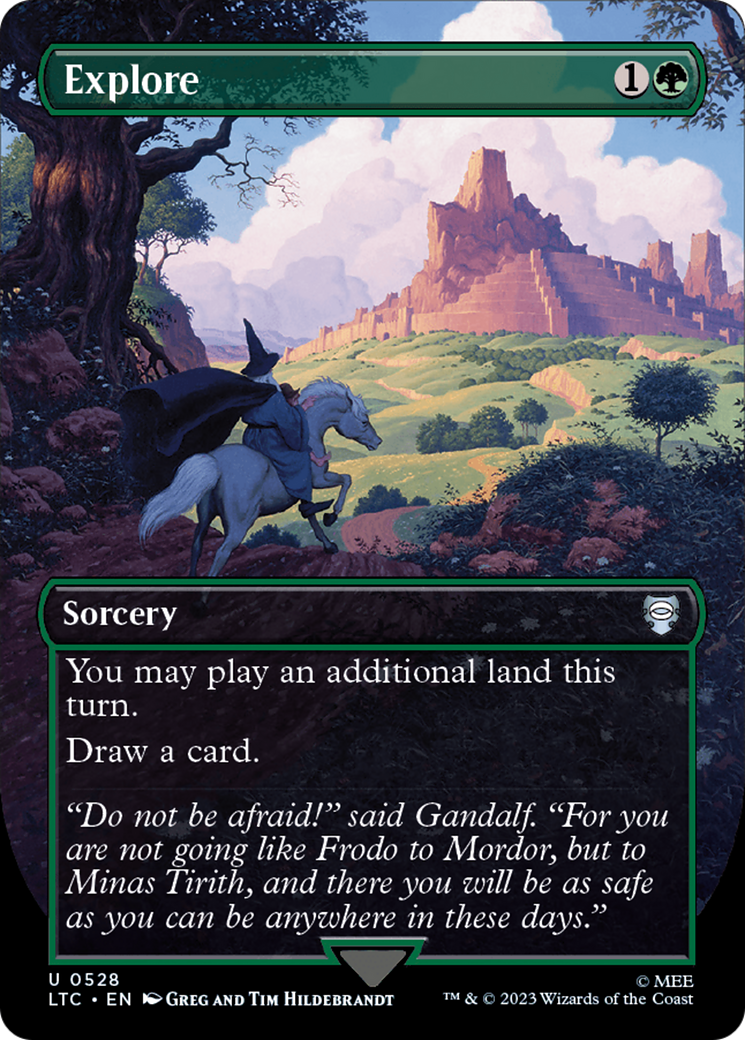 Explore (LTC-528) - Tales of Middle-earth Commander (Borderless) - Premium MTG Single from Wizards of the Coast - Just $2.10! Shop now at Game Crave Tournament Store