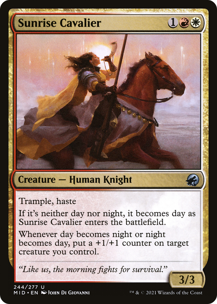 Sunrise Cavalier (MID-244) - Innistrad: Midnight Hunt - Premium MTG Single from Wizards of the Coast - Just $0.08! Shop now at Game Crave Tournament Store