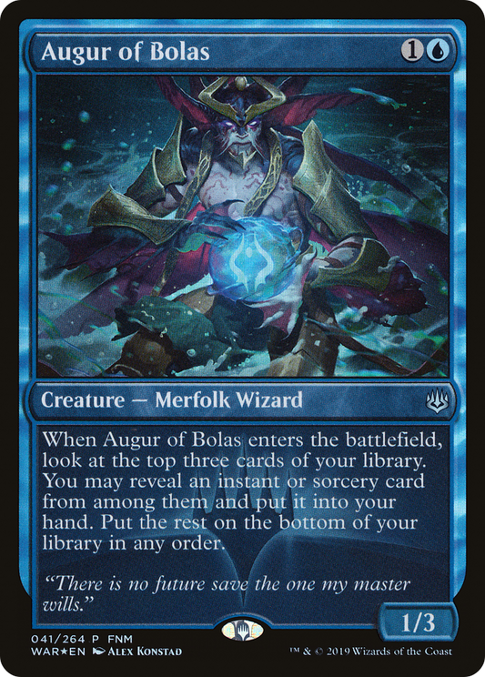 Augur of Bolas (PWAR-041) - War of the Spark Promos Foil - Premium MTG Single from Wizards of the Coast - Just $0.39! Shop now at Game Crave Tournament Store