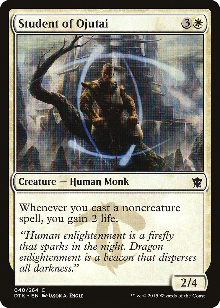 Student of Ojutai (DTK-040) - Dragons of Tarkir - Premium MTG Single from Wizards of the Coast - Just $0.25! Shop now at Game Crave Tournament Store
