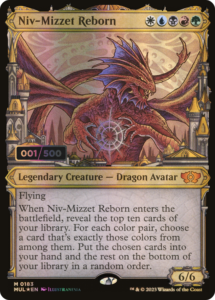 Niv-Mizzet Reborn (MUL-183Z) - Multiverse Legends: (Showcase) Foil - Premium MTG Single from Wizards of the Coast - Just $58.39! Shop now at Game Crave Tournament Store