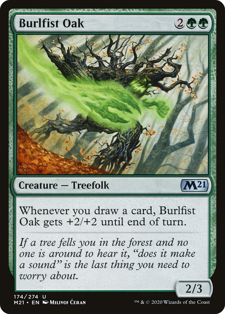 Burlfist Oak (M21-174) - Core Set 2021 Foil - Premium MTG Single from Wizards of the Coast - Just $0.08! Shop now at Game Crave Tournament Store