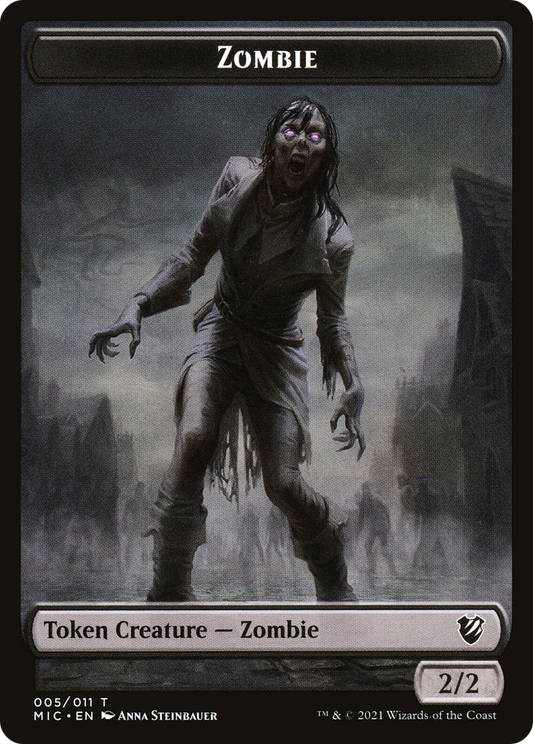 Zombie (TMIC-005) - Midnight Hunt Commander Tokens - Premium MTG Single from Wizards of the Coast - Just $0! Shop now at Game Crave Tournament Store