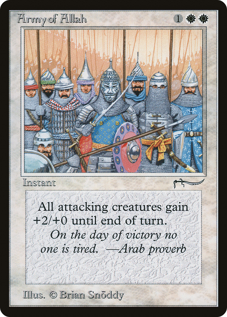 Army of Allah (ARN-002) - Arabian Nights - Premium MTG Single from Wizards of the Coast - Just $5.29! Shop now at Game Crave Tournament Store