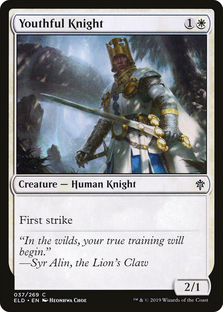 Youthful Knight (ELD-037) - Throne of Eldraine Foil - Premium MTG Single from Wizards of the Coast - Just $0.08! Shop now at Game Crave Tournament Store