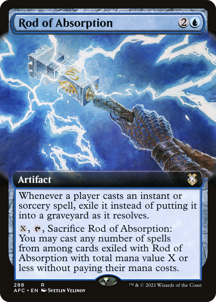 Rod of Absorption (AFC-288) - Forgotten Realms Commander: (Extended Art) - Premium MTG Single from Wizards of the Coast - Just $0.88! Shop now at Game Crave Tournament Store