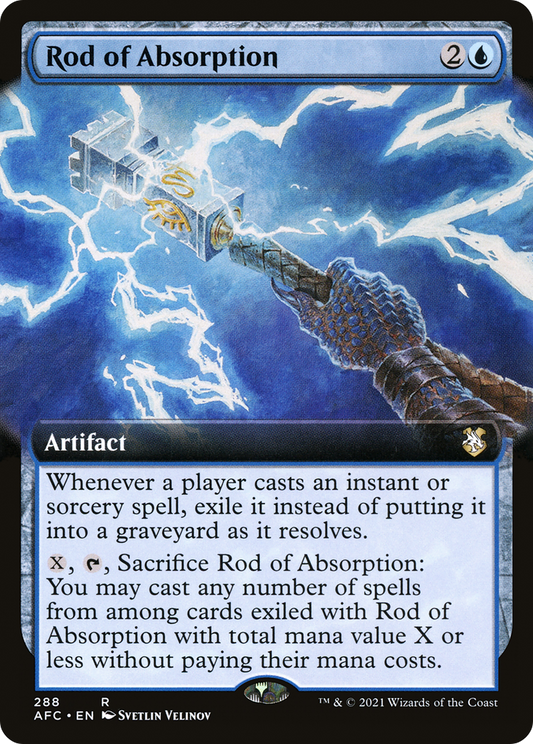 Rod of Absorption (AFC-288) - Forgotten Realms Commander: (Extended Art) - Premium MTG Single from Wizards of the Coast - Just $0.88! Shop now at Game Crave Tournament Store